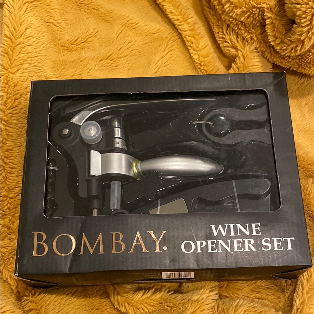 Bombay Silver Wine Opener Set